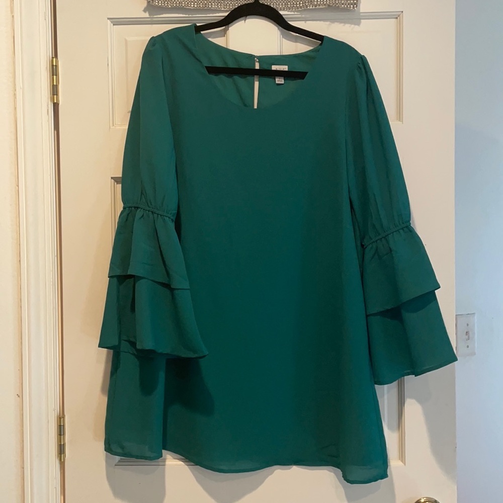 Green Long Sleeve Dress